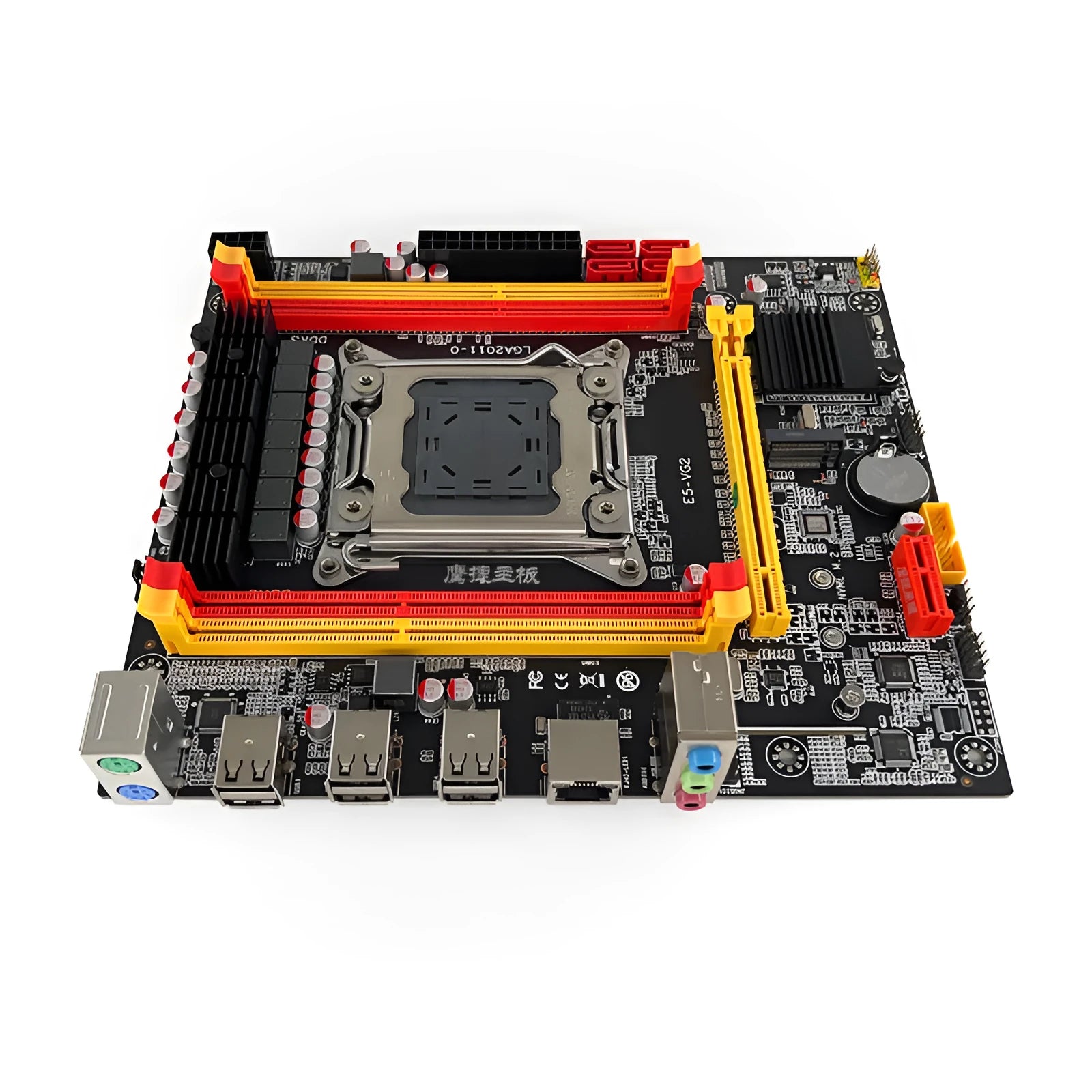 X79-VG2 desktop motherboard showing LGA 2011 CPU socket, DDR3 memory slots, and expansion slots