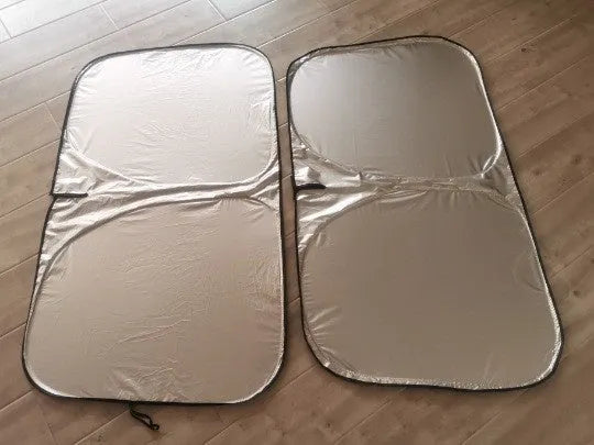 Aluminium foil car windscreen sunshade in titanium silver colour