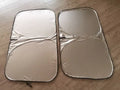 Aluminium foil car windscreen sunshade in titanium silver colour