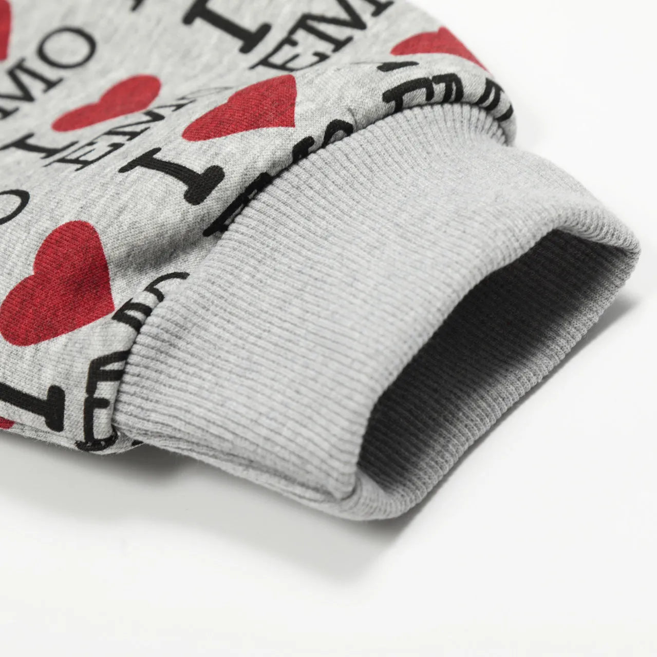 Women's mixed gray cotton hooded cardigan with retro pattern, long sleeves, and street fashion styling