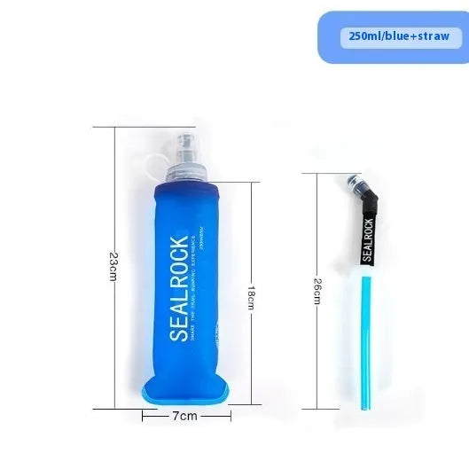 Plastic portable drinking straw with flexible suction tube for mountain climbing and biking