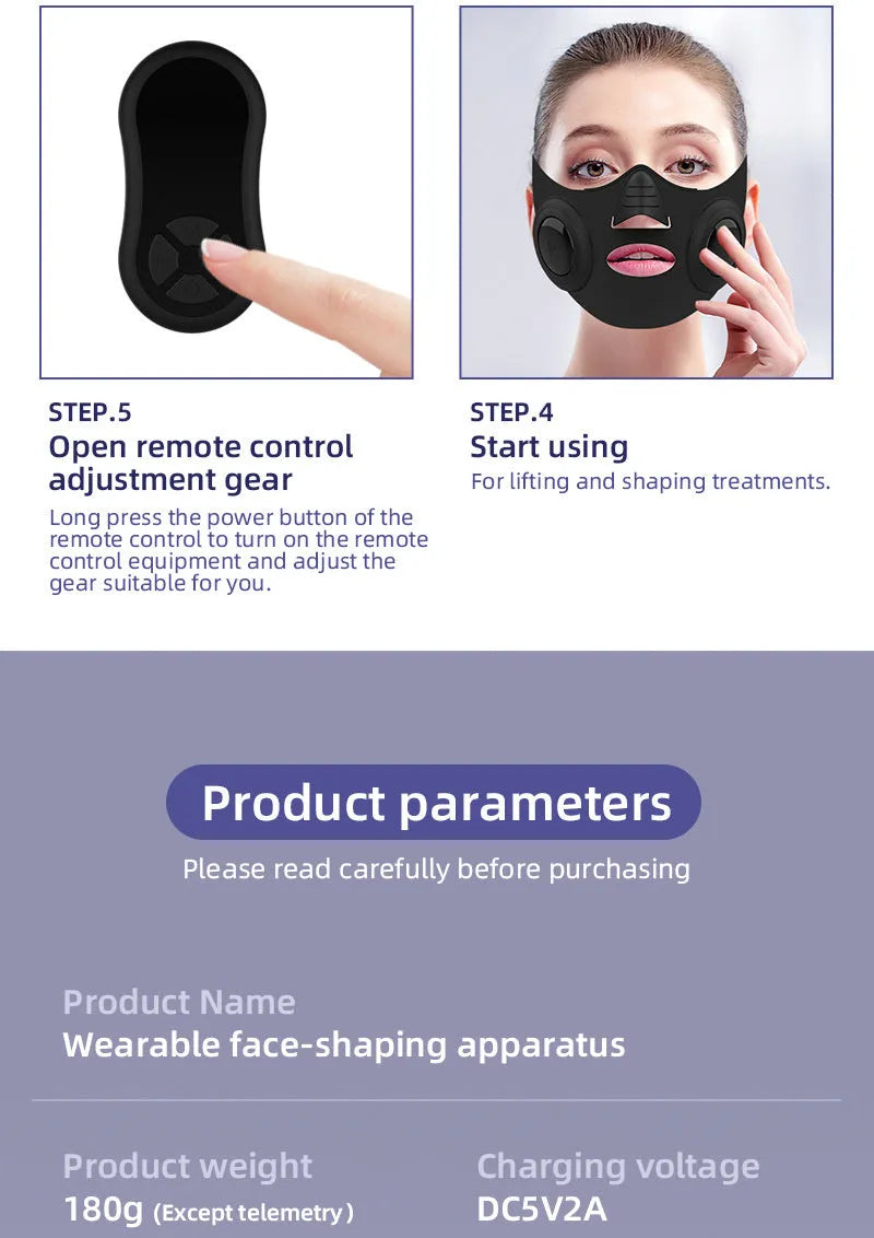 Black USB-powered photon beauty mask device with LED facial treatment technology