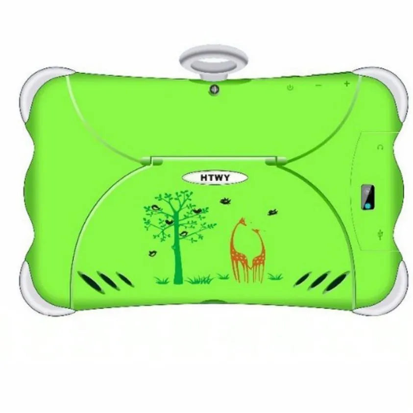 7-inch children's learning tablet with built-in stand in cartoon colours
