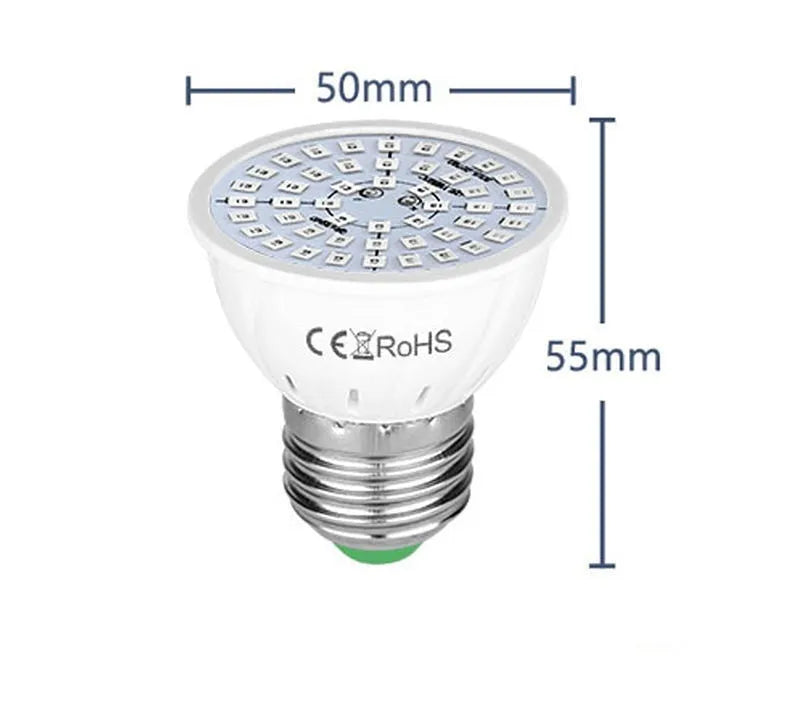 White LED plant growth fill light with 80 beads for indoor potted plants