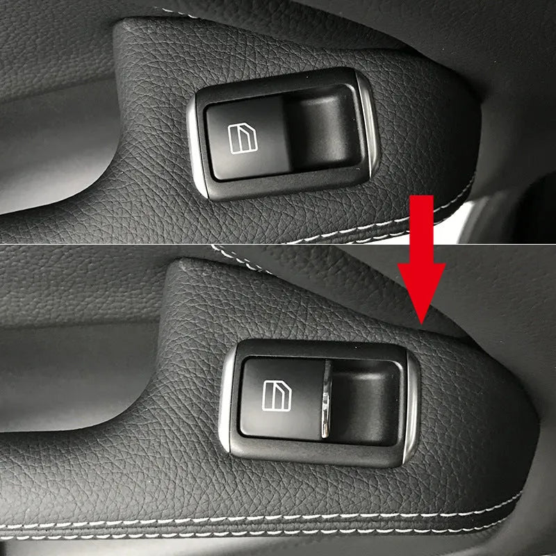 Black glitter decorative stickers for car window lift button modification on ABS plastic backing