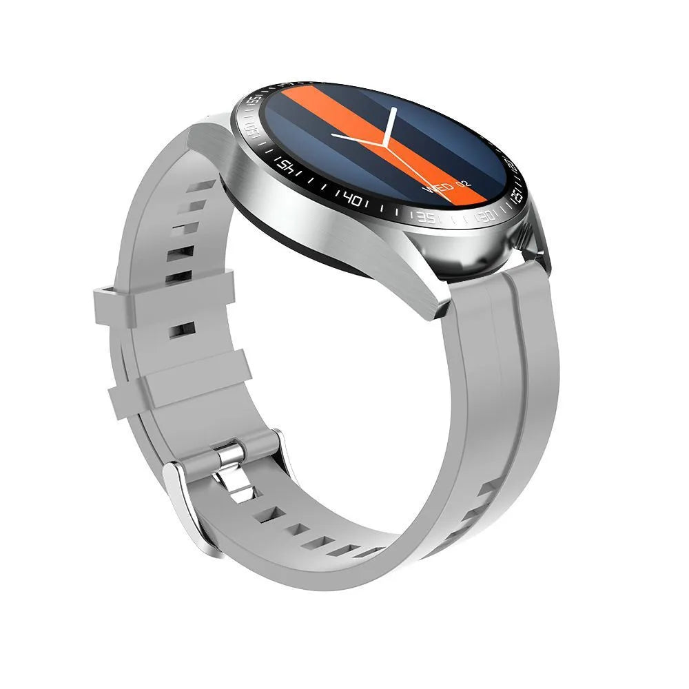 GS3 Max Smart Watch in black or silver with 1.35-inch IPS screen and silicone wristband