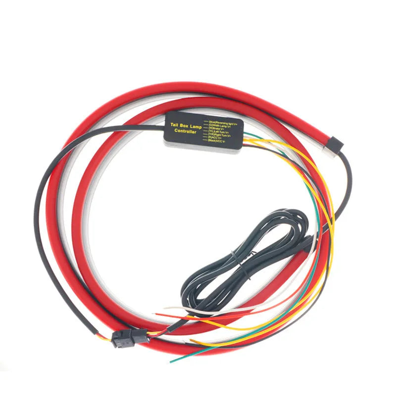 Red LED brake light strip 100cm for rear-end collision prevention on car