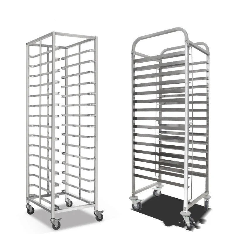 Stainless steel six-tier baking tray rack with 40x60cm tray size.