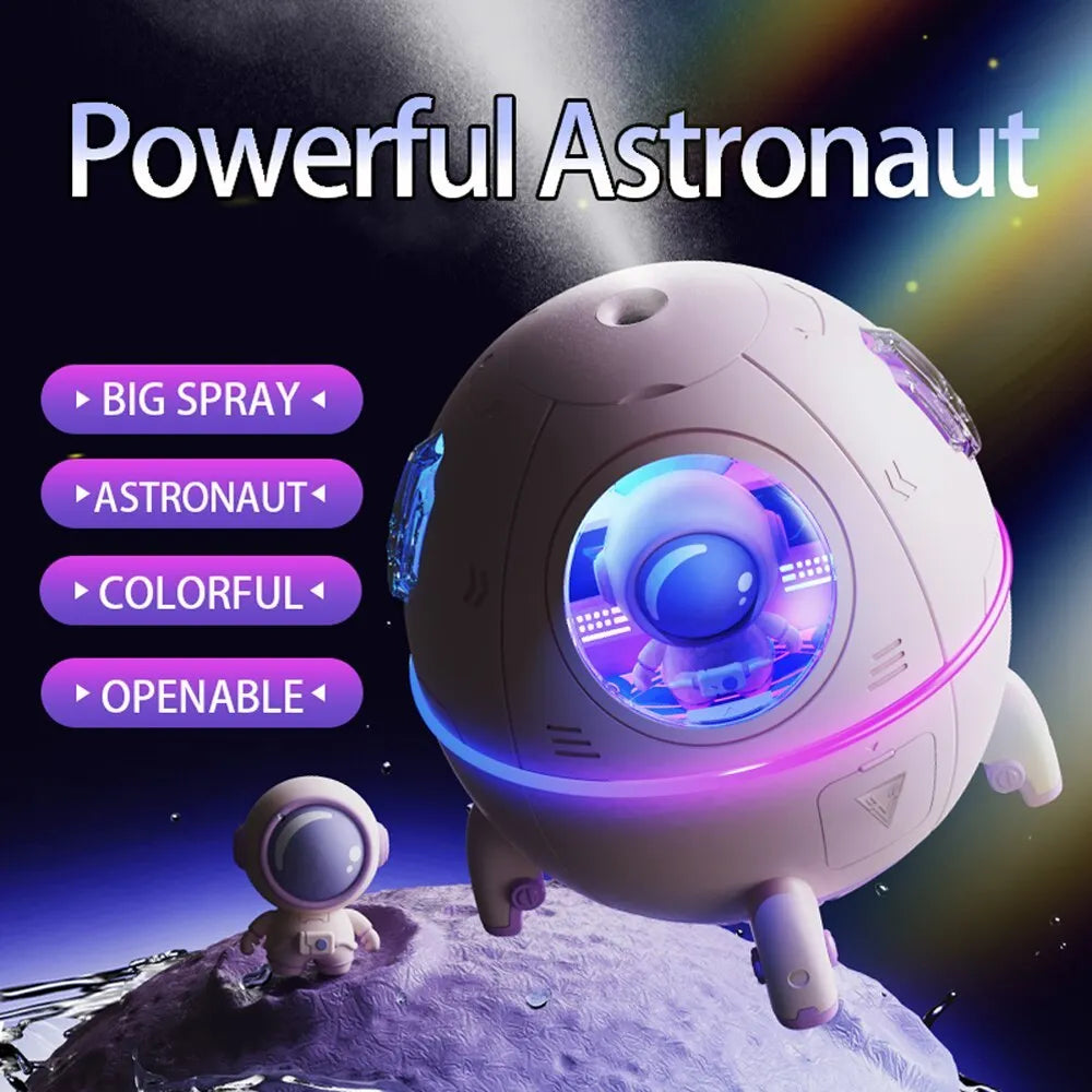 Astronaut space capsule USB desktop humidifier with colourful LED lights and 220ML water tank