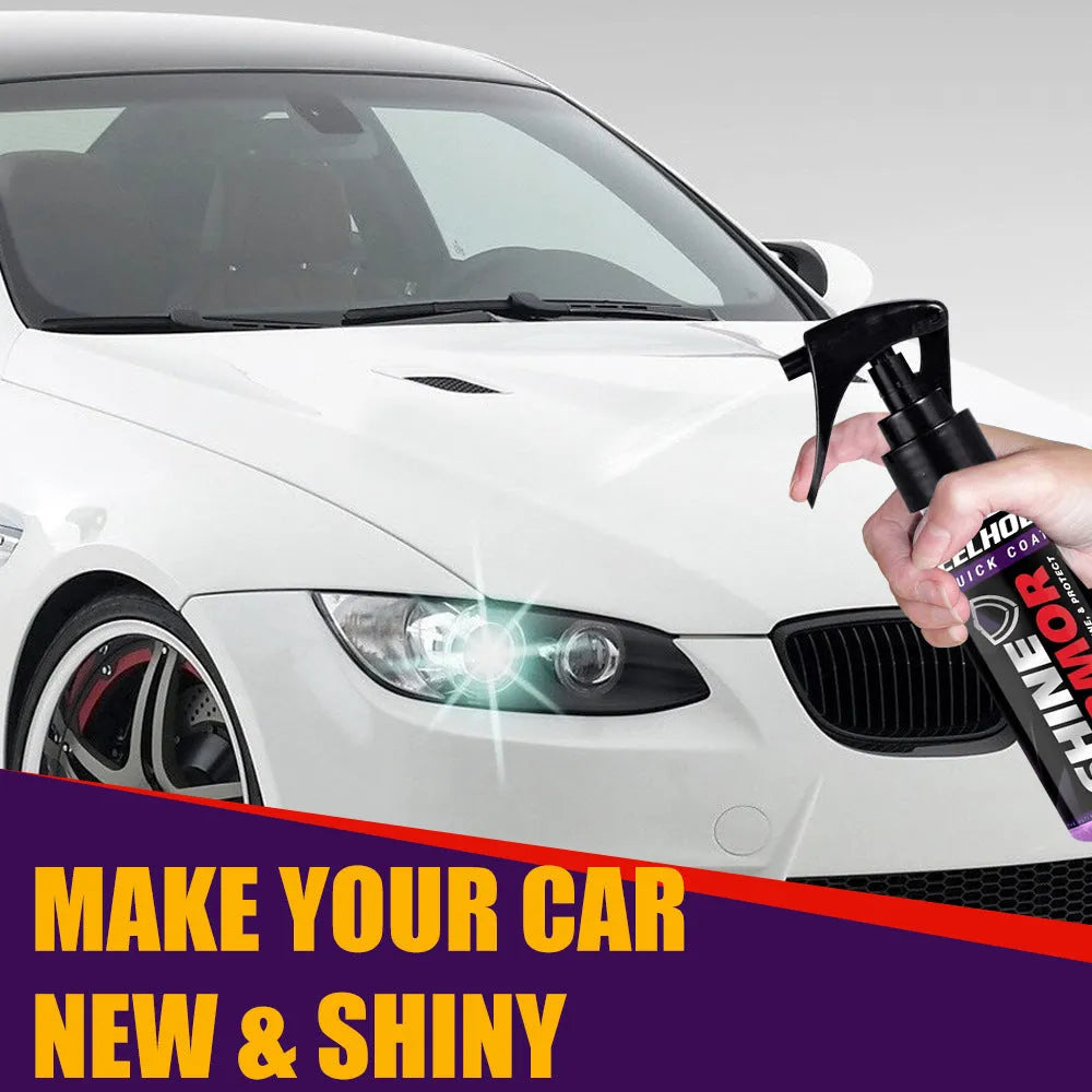 Purple automotive nano coating spray bottle for car paint maintenance