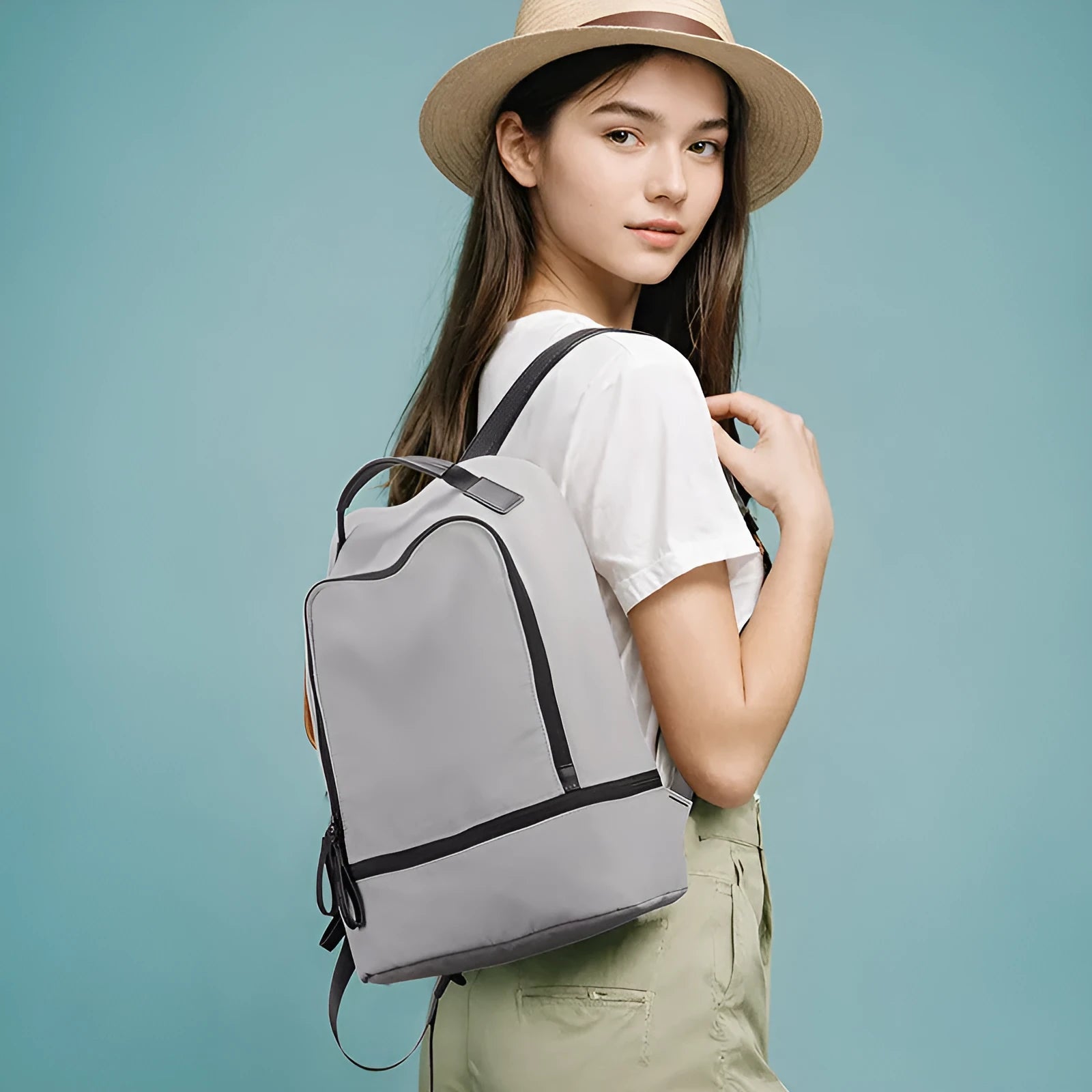 Marco Leideng ultra light Oxford cloth travel backpack in blue black colour