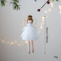 Pink and white cloth ballet angel girl plush doll pendant for decorative display