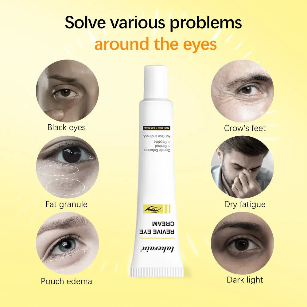 40ml jar of retinol anti-ageing eye cream for dark circles and fine lines.